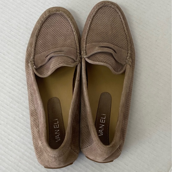 Vaneli Suede Loafers in Tan Womens Size 11 - Picture 2 of 9